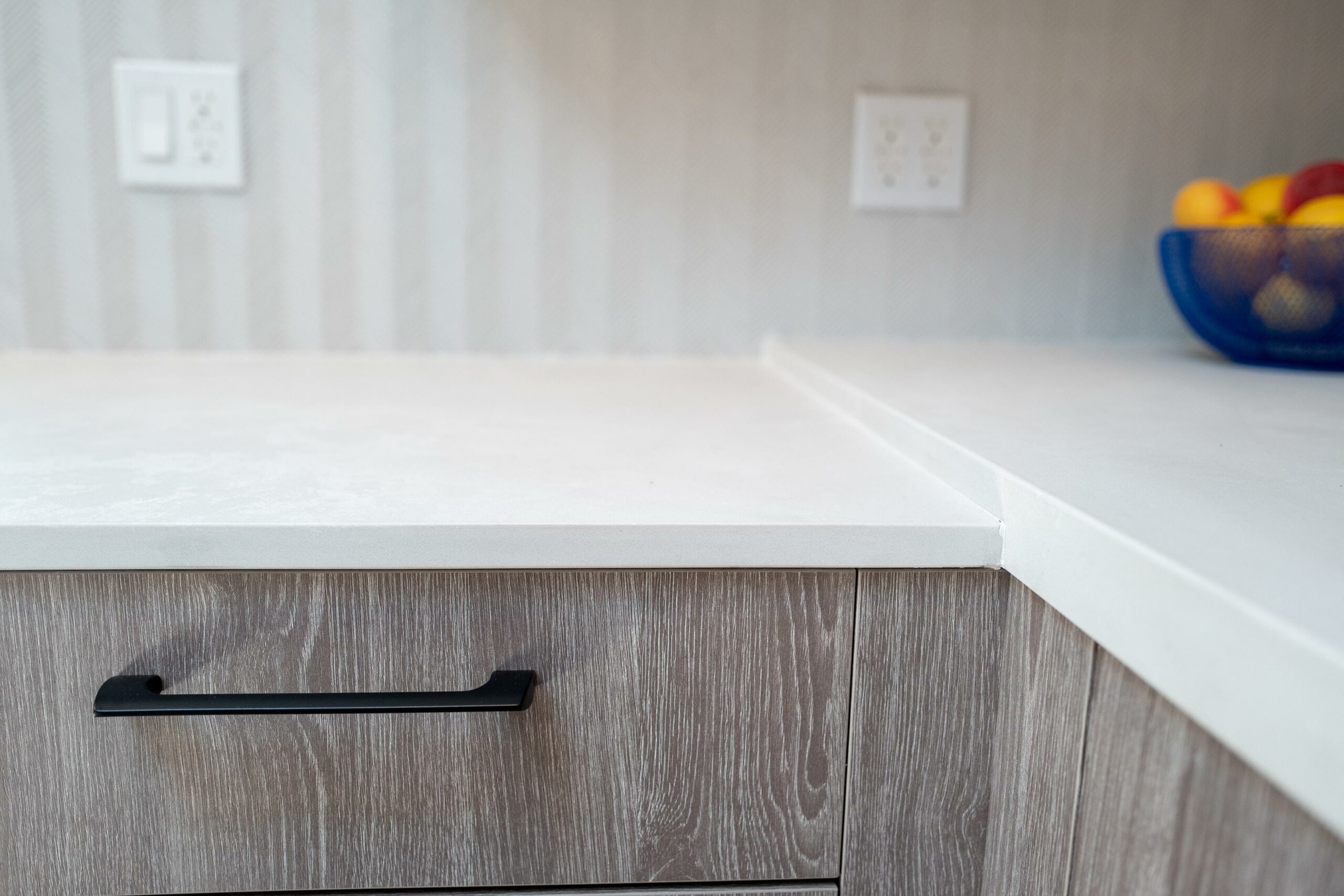 Modern kitchen counter and cabinet details